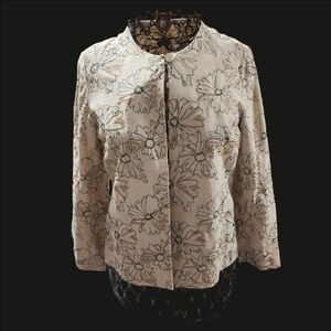 Laura Ashley Petite Floral Embroidered Jacket Size Petite Small